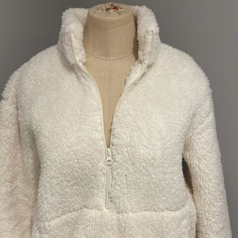 Soma Pullover Long Sleeve 3/4 Zip Sherpa Size S - Picture 2 of 11